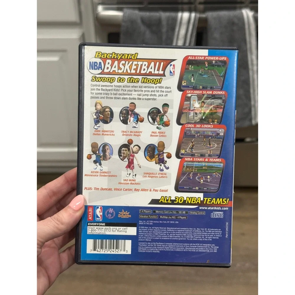 Backyard NBA Basketball Sony‎ PlayStation 2 PS2 2003 Atari Tim Duncan SLUS-20704